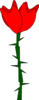 Rose With Thorns Clip Art